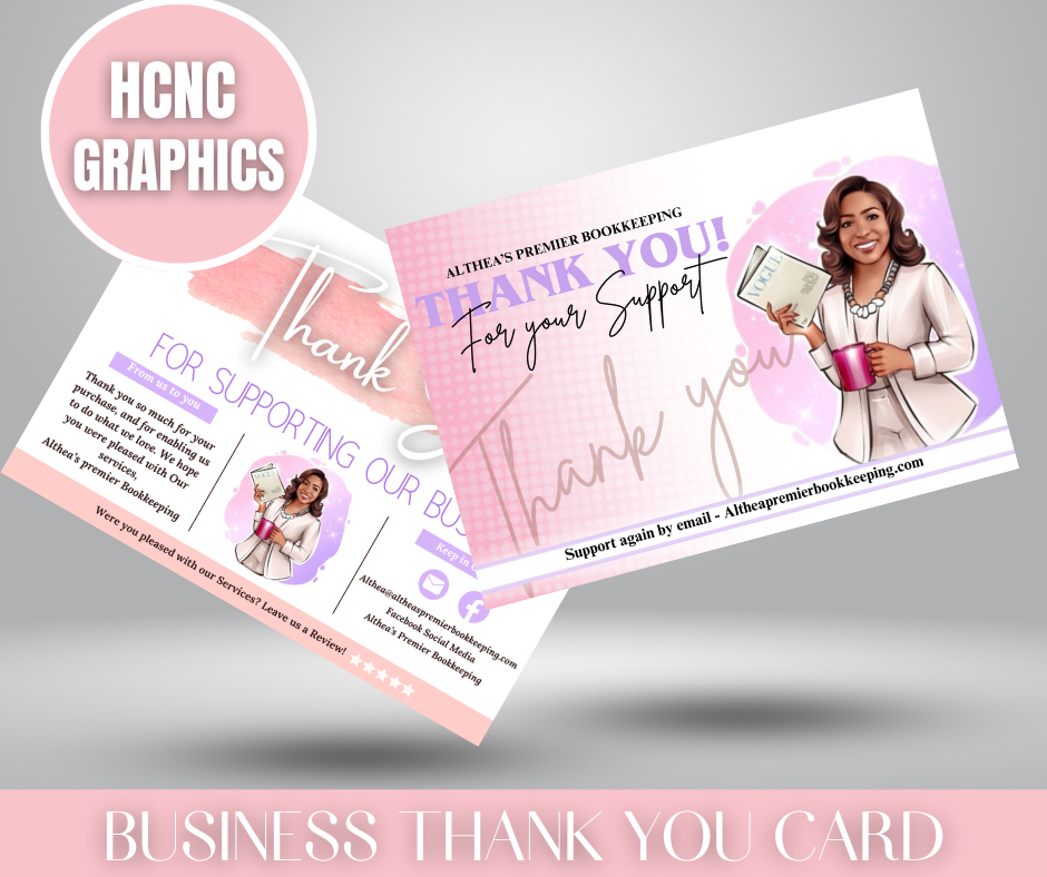 Thank you cards design services