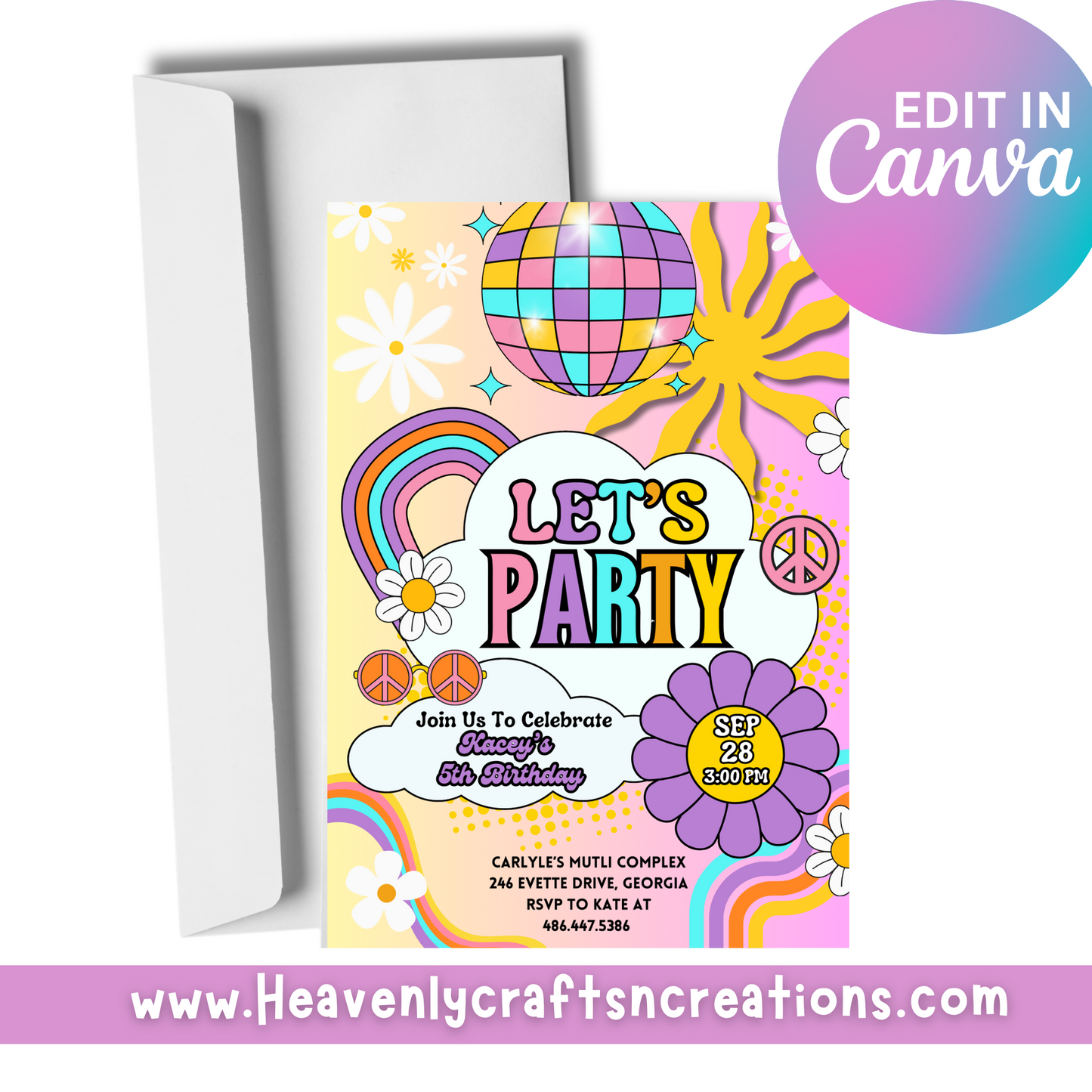 Groovy Birthday Invitation Template