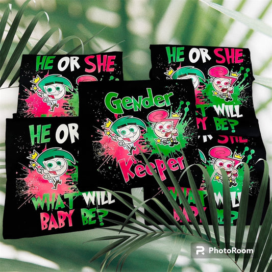 Fairly Odd parents gender reveal shirts