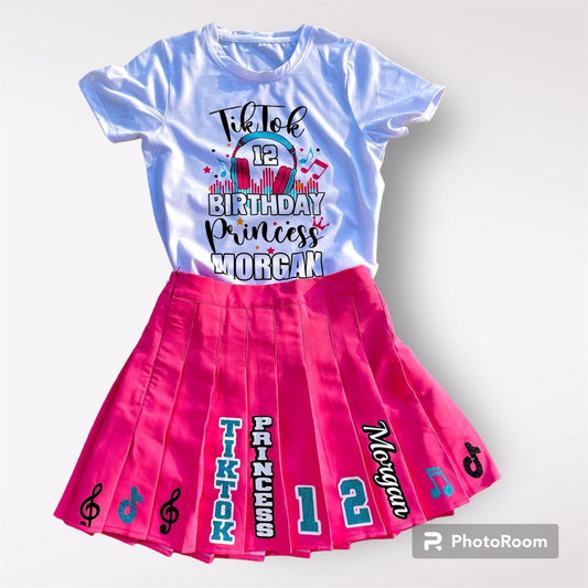 Kiddie pleated Skirt set